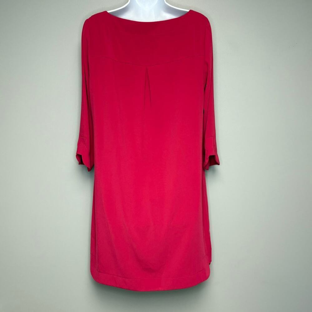 Laundry by Shelli Segal Pink Fuschia Retro Wedding Guest Shift Dress Sz 10 - Picture 2 of 5